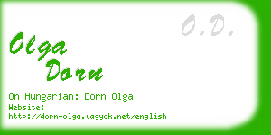 olga dorn business card